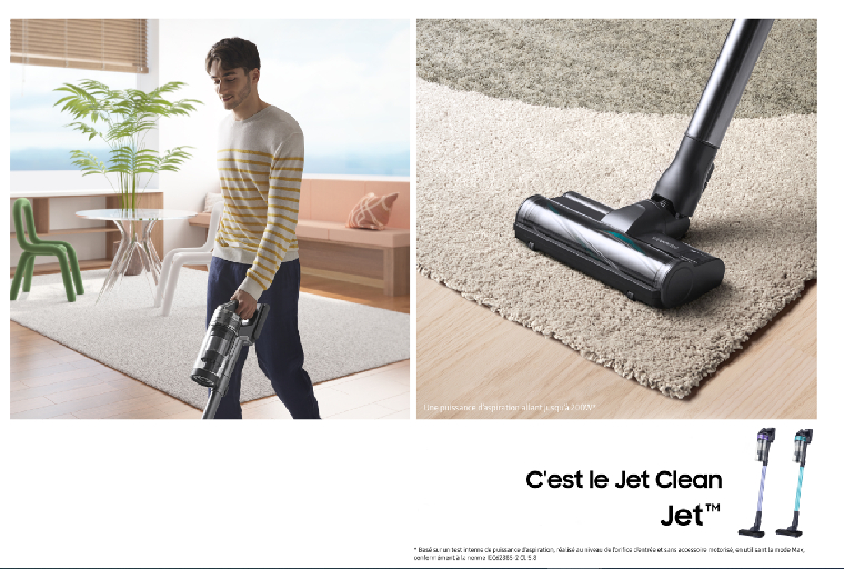 Le nouvel aspirateur sans fil Samsung Jet : Pour une nouvelle routine de  nettoyage facile, rapide et avec style - MAPBUSINESS